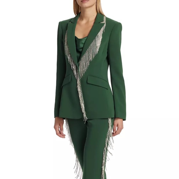 CINQ À SEPT Cheyenne Fringe Embellished Blazer - Picture 3 of 4